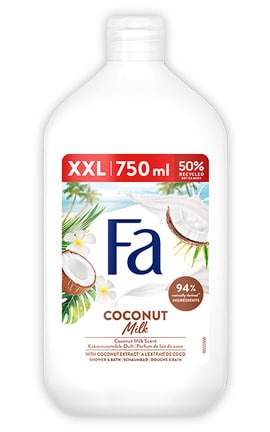 FA-Крем-гель для душу та ванни Fa Coconut Milk з ароматом кокосового молочка 750 мл -5201143734639-
