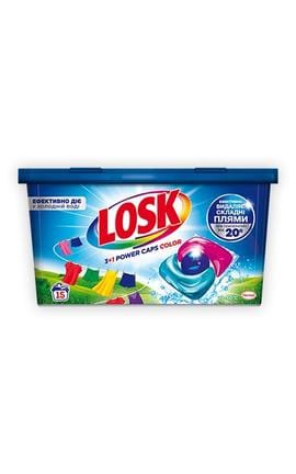 LOSK-Трио-капсулы для стирки цветных вещей Losk Power Caps Color 15 шт -9000101803457-