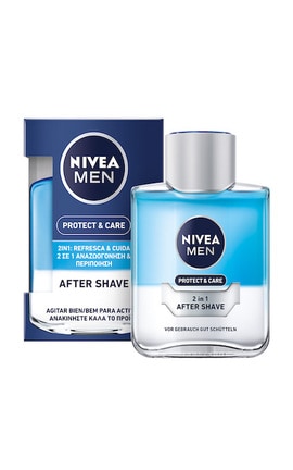 NIVEA-Лосьон после бритья Nivea Men Защита и уход 2в1 Свежесть + Комфорт 100 мл-4005900365903-