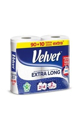 VELVET-Рушники паперові кухонні 2-х шарові Velvet Extra Long 2 шт-5901478998828-