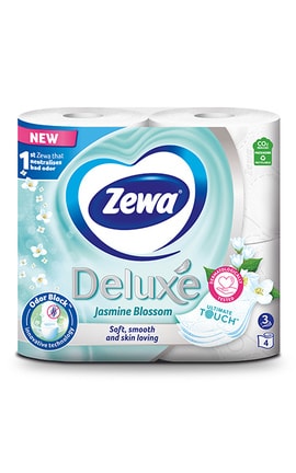 ZEWA-Туалетная бумага Zewa Deluxe Жасмин, 3 слоя, 4 рулона-7322542174074-