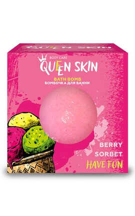 QUEEN SKIN-Бомбочка для ванни Queen skin Ягідний Сорбет, 75 г-4820185225403