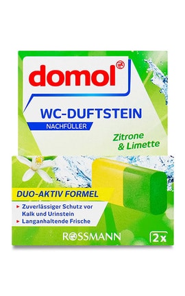 DOMOL-Засіб для унітазу освіжаючий Domol Лимон-лайм 2х40 г-4305615281582-