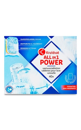 KRUIDVAT-Таблетки для посудомийних машин Kruidvat All in 1 Power 40 шт-8719179264787-