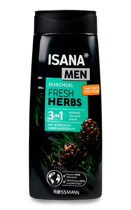 ISANA MEN-Гель для душу 3в1 Isana Men Fresh Herbs 300 мл-4305615990194-