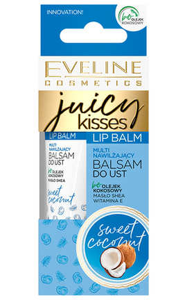 EVELINE-Бальзам для губ Eveline Cosmetics Juicy kisses coconut cocktail Інтенсивний Зволожуючий 12 мл-5903416007395-