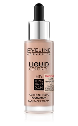 EVELINE-Тональний крем Liquid Control Niacynamid № 035 Natural Beige 32 мл-5903416048565-