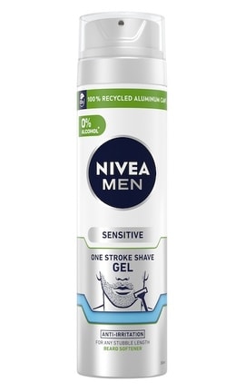 NIVEA-Гель для легкого бритья Nivea Men без спирта для чувствительной кожи 200 мл.-4006000051796-