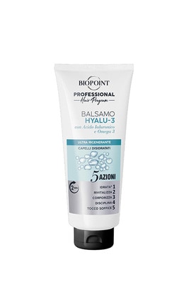BIOPOINT-Кондиціонер BIOPOINT HYALU-3 відновлюючий, з гіалуроновою кислотою і Омега-3 350 ml-8050507530502-