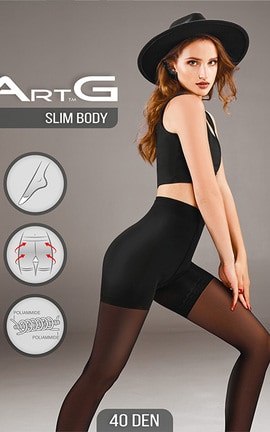 ART G-Колготки Slim Body Cappuccino 40 Den, размер (3-M)-4820040103730-