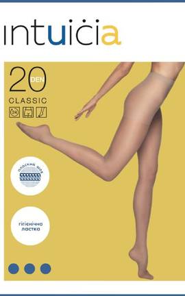 INTUICIA-Колготки з шортами Intuicia Classic 20 den 5-6 тілесні 1 пара-4820023712133-