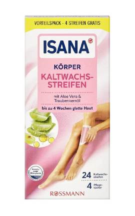ISANA-Воскові смужки для депіляції тіла Isana Aloe 24 шт -4305615918143-