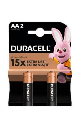 DURACELL-Батарейки Duracell Basic AA LR6 Alkaline 2 шт-5000394076921-
