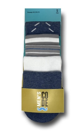 MEN'S CODE_-Шкарпетки чоловічі занижені Men`s Code набір 5 пар розмір 25-4820163324517-
