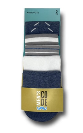 MEN'S CODE_-Шкарпетки чоловічі занижені Men`s Code набір 5 пар розмір 27-4820163324524-