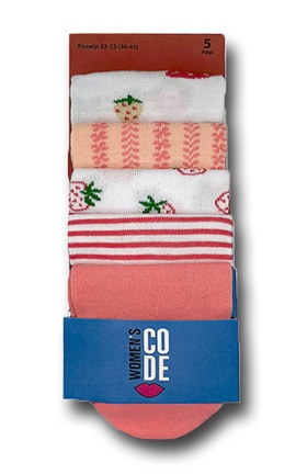WOMEN'S CODE-Шкарпетки жіночі Women`s Code набір 5 пар розмір 23-25-4820163324586-