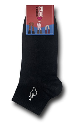 WOMEN'S CODE-Шкарпетки жіночі середні Women's Code імітація резинки з вишивкою 23-25-4820163324395-