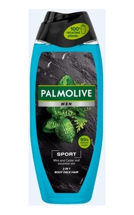 PALMOLIVE-Гель для душа Palmolive Men Sport Эфирные масла мяты и листьев кедра 500 мл -8718951036239-