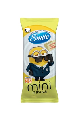 SMILE-Серветки вологі SMILE MINI Міньйони 8 шт-4823071662429-