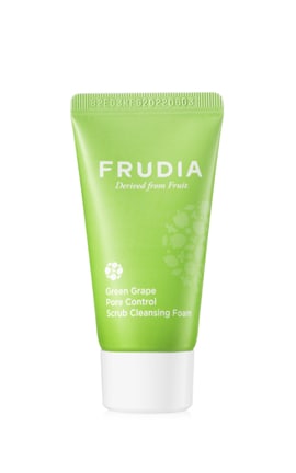WELCOS-Скраб для обличчя Frudia Pore Control Scrub Cleansing Foam з зеленим виноградом Для проблемної жирної шкіри 30 г-8803348049029-
