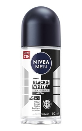 NIVEA-Антиперспирант шариковый Nivea Men Черное и Белое невидимый 50 мл-4006000032511-
