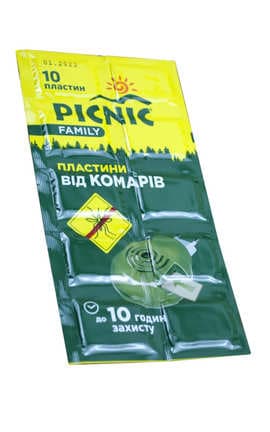 PICNIC-Пластины от комаров Picnic Family 10 шт-4820185020428-