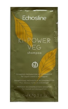 _ECHOSLINE-Шампунь Echosline Ki-Power Veg Shampoo для реконструкции поврежденных волос 15 мл-8008277246390-