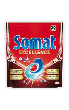 SOMAT-Таблетки для посудомоечной машины Somat Excellence 4 in 1 30 шт-9000101576139-