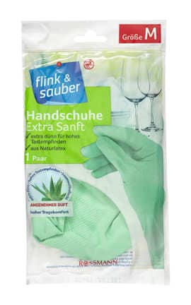 FLINK and SAUBER-Хозяйственные перчатки Extra Soft FLINK&SAUBER размер M-4305615946689-