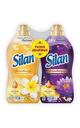 SILAN-Набір кондиціонерів для білизни Silan Aromatherapy Казковий Лотос 1100 мл + Захоплюючий Френджіпані 1100 мл-9000101815894-
