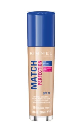 Тональная Основа Rimmel MATCH PERFECTION оттенок 101 Classic Ivory-