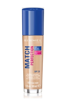 Тональная Основа Rimmel MATCH PERFECTION оттенок 103 True Ivory-
