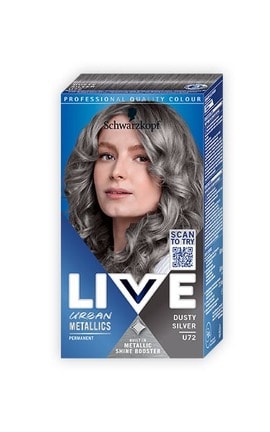 LIVE-Стойкая крем-краска для волос Schwarzkopf LIVE Urban Metallics U72 Пепельный Хром-9000101234138-