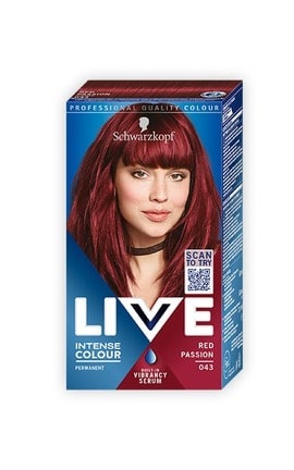 LIVE-Стойкая крем-краска для волос Schwarzkopf LIVE Intense Colour, Passion Red 043 Настоящий Красный-9000101717563-