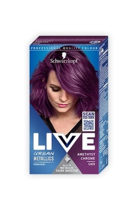 LIVE-Стойкая крем-краска для волос Schwarzkopf LIVE Urban Metallics U69 Благородный Аметист-9000101202779-