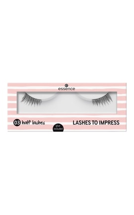 ESSENCE-Накладные ресницы Essence Cosmetics Lashes to Impress czarne 03 Half Lashes 1 пара-4250947543061-