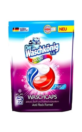 WASCHKONIG-Капсулы для стирки Waschkonig Color 18 г х 22 шт-4260418933642-