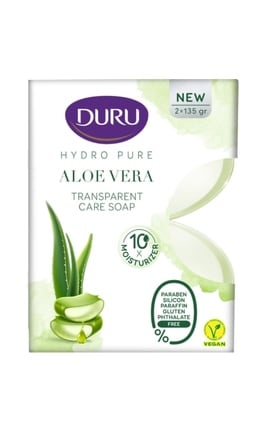 DURU-Мыло косметическое с экстрактом алоэ вера Hydro pure Duru 2х135 г-8690506541491-