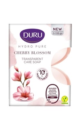 DURU-Мыло косметическое Duru Hydro Pure с экстрактом Цветения Вишни 2 х 135 г-8690506528898-