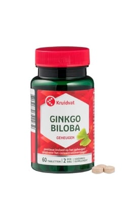 KRUIDVAT-Дієтична добавка Kruidvat Ginkgo Biloba 60 шт-8719179342232-