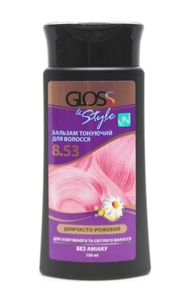 GLOSS and STYLE-Бальзам тонуючий для волосся Gloss&Style 8.53 Димчасто-рожевий 150 мл-4823001607834-