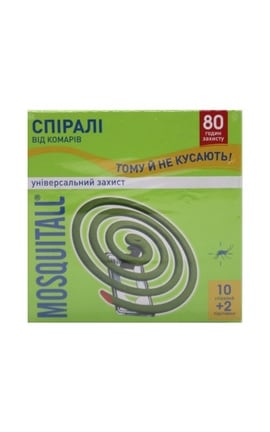 MOSQUITALL-Спираль от комаров Mosquitall 10 шт-4820185020947-