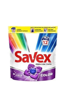 SAVEX-Капсулы для стирки Savex Premium Color 12 шт-3800024046988-