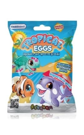 KIDDISVIT-Іграшка що зростає у воді Tropical Eggs Мешканці морів 1 шт-9772465060325-