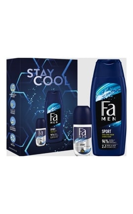 FA-Набор для мужчин Fa Men Sport Stay Cool Шариковый дезодорант 50 мл + Гель для душа 400 мл -4015100863345-
