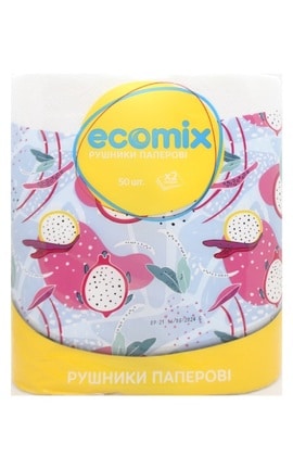 ECOMIX-Рушники паперові Ecomix 2 шари 50 шт-4820003839034-