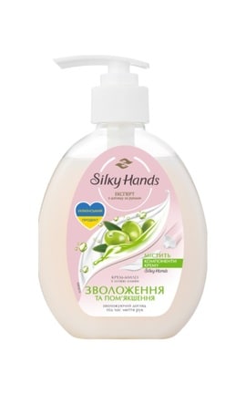 SILKY HANDS-Крем-мыло Silky Hands Увлажнение и смягчение 230 мл-8720633006003-