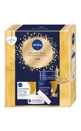 NIVEA-Набор для женщин NIVEA Beauty Age 2024 Дневной крем против морщин + ревитализация 50 мл + Ночной крем 50 мл-9005800382036