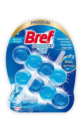 BREF-Туалетный блок гелевый Bref Brilliant Gel Арктический океан 2*42 г-9000101509366-