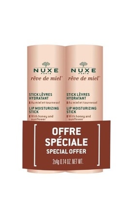 NUXE-Стик для губ Nuxe Reve De Miel Медовая мечта 4 г 2 шт-3264680026225-